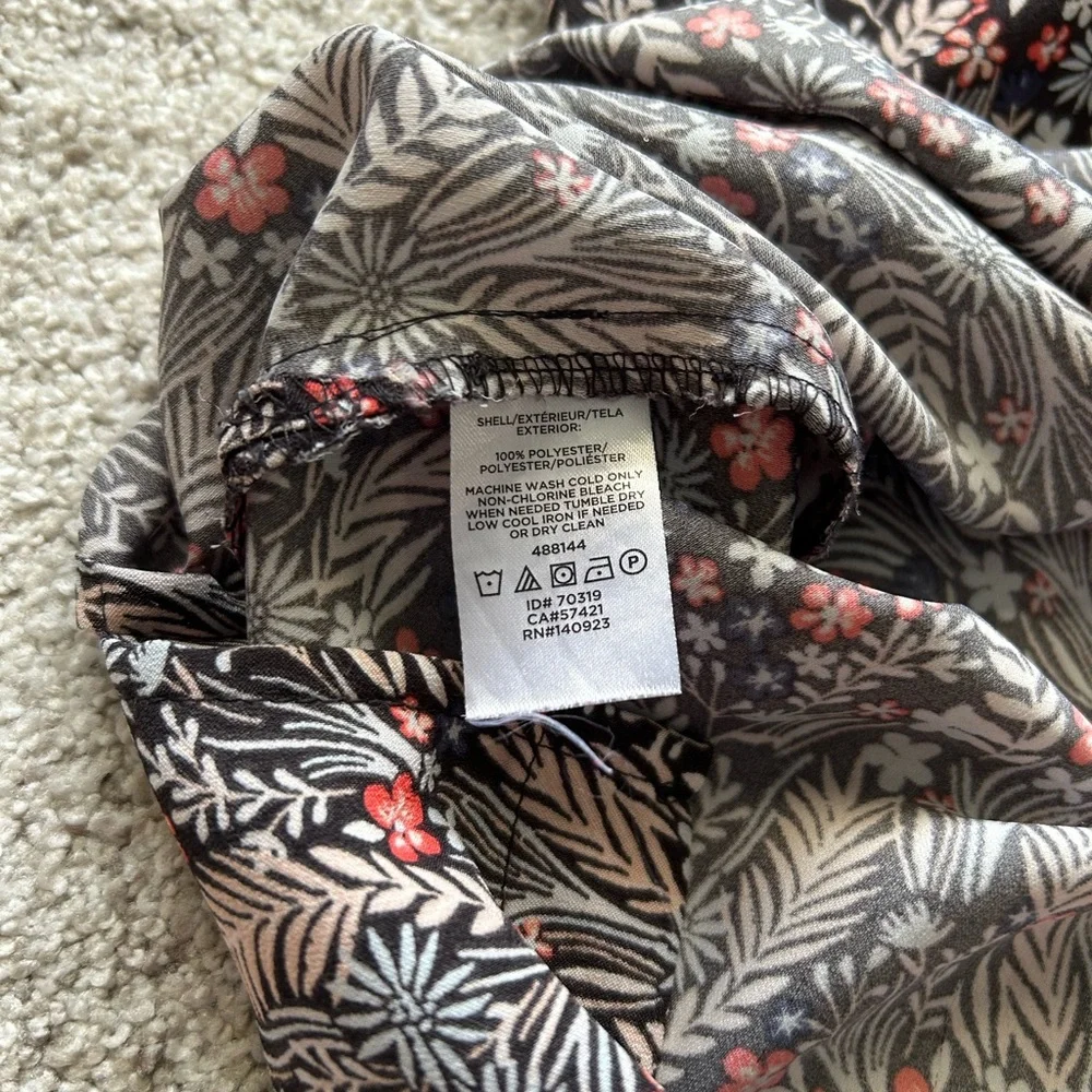 LOFT Outlet Floral Mini Tie Waist Dress - Picture 8 of 8